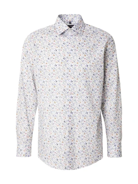 OLYMP Košulja svijetloplava / svijetlozelena bijela