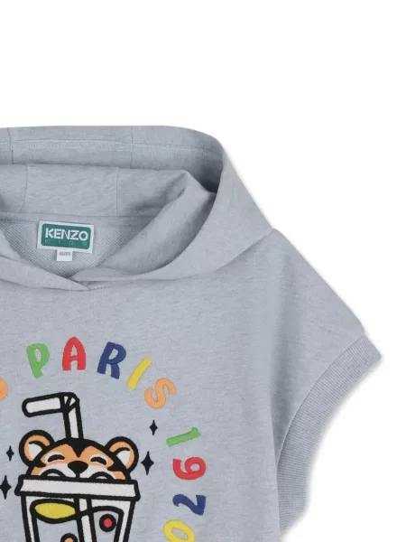 Bluza z kapturem dziecięca Kenzo szara