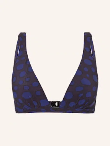 Maryan Mehlhorn Góra Od Bikini Bralette Blue Dots schwarz czarny