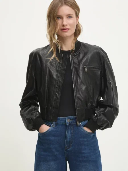 Яке Answear Lab преходен модел с уголемена кройка черно