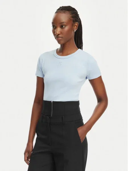 HUGO Tricou Delanor deschis albastru