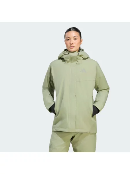 Ocieplana kurtka dwuwarstwowa Terrex Multi CLIMAPROOF zielona
