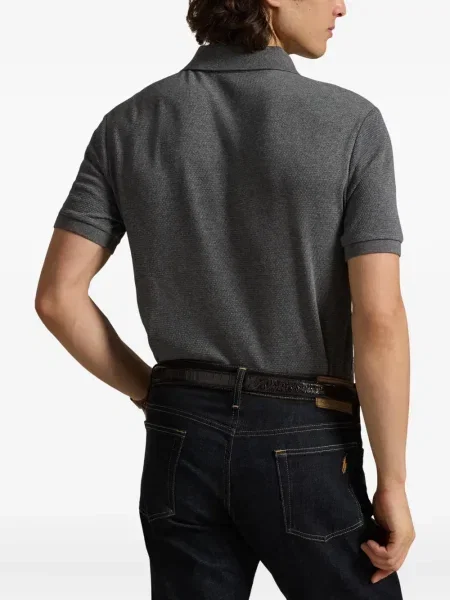 Ριγέ polo Polo Ralph Lauren με κουκούλα με αυτόγραφο λευκό