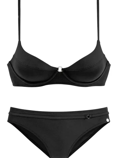 LASCANA Costum de baie două piese negru