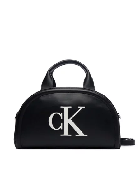 Calvin Klein Taška cez rameno BOLD / strieborná čierna