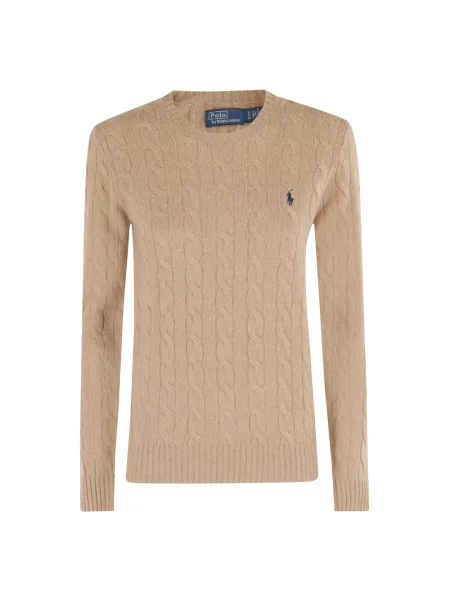 Sweter Polo Ralph Lauren z długim rękawem brązowy