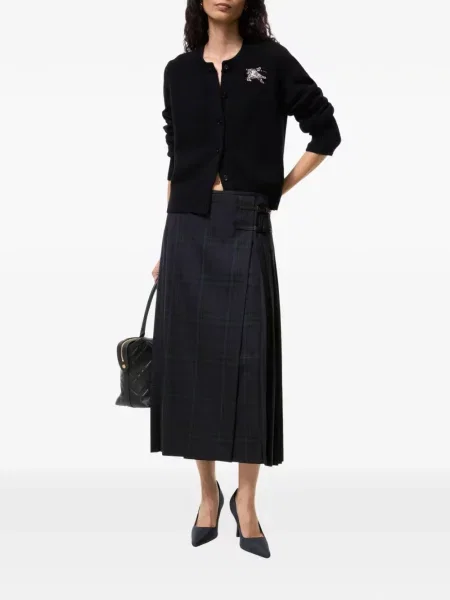 Midi sukňa Burberry modrá