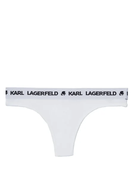 Chiloți tanga Karl Lagerfeld cu autograf alb