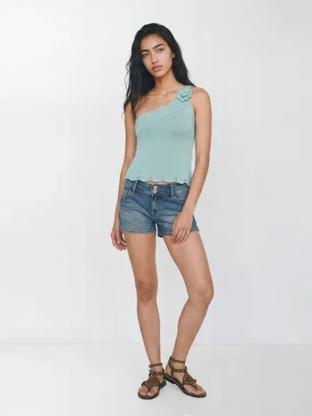 Top Mango Teen niebieski