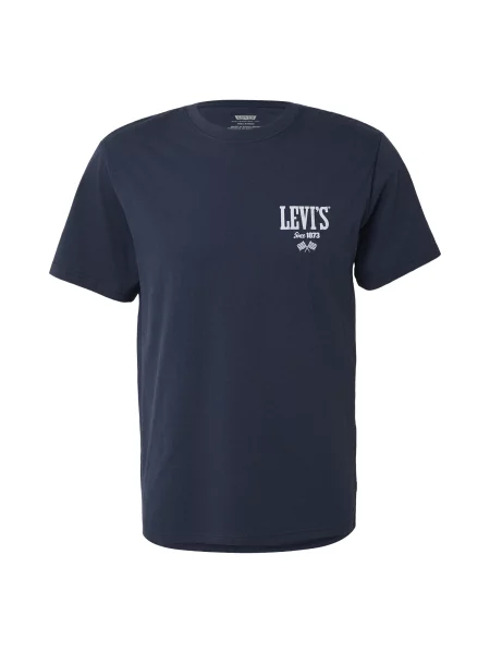 LEVI'S ® Tricou Relaxed Fit Short Sleeve Graphic T-Shirt bleumarin / murdar alb