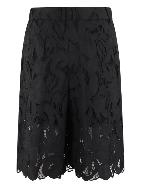Pantaloni scurți Isabelle Blanche din dantelă negru