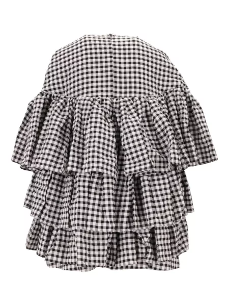 Rochie mini Meryll Rogge cu volane de costum negru