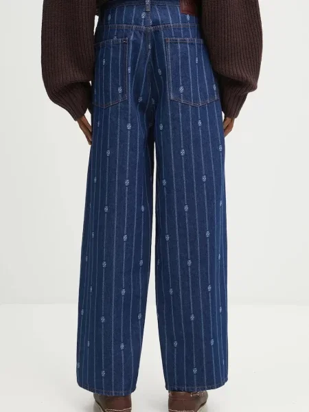 Džíny Drôle de Monsieur Le Jean Baggy Monogramme modré