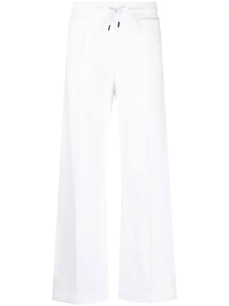 Pantaloni Woolrich cu broderie alergare alb