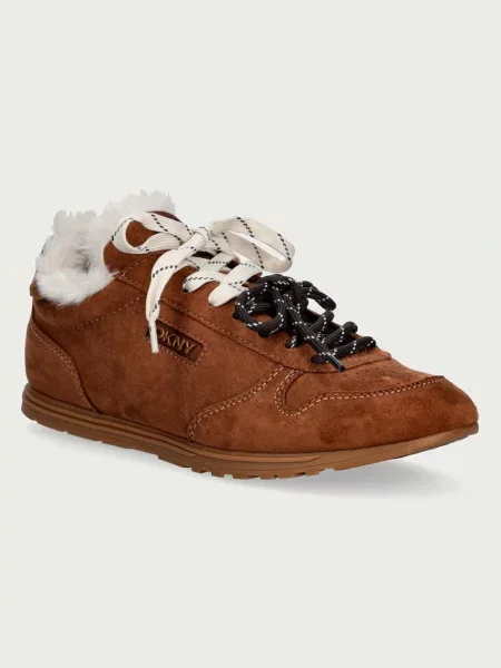 DKNY Amanda Fur sneakers boty hnědé