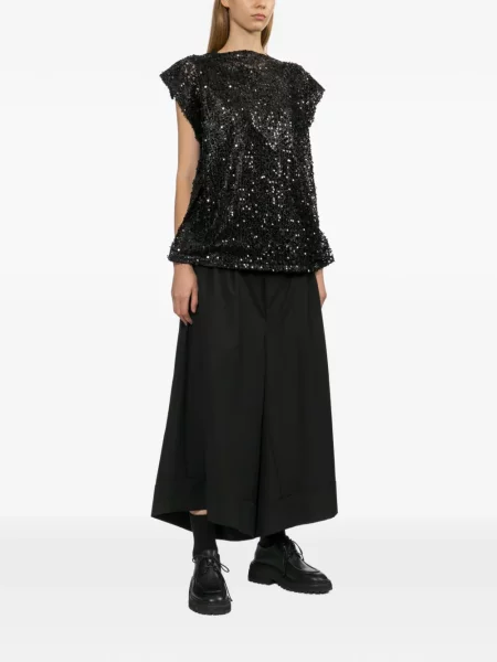 Top Junya Watanabe cu paiete negru