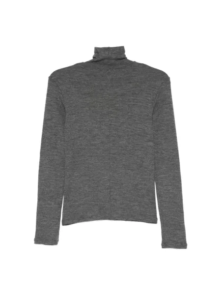 Sweter z golfem Forte Forte wełniany szary