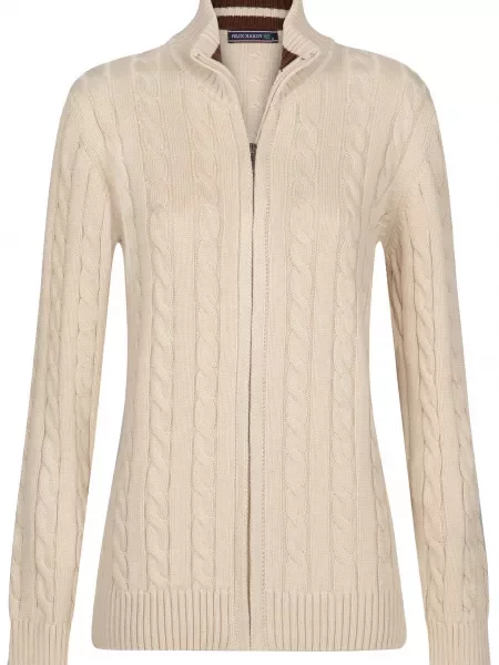 Felix Hardy Geacă tricotată deschis bej