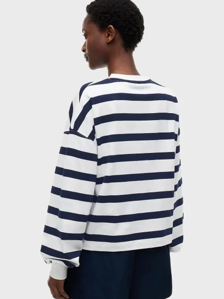 Свитшот Tommy Hilfiger в полоску белый