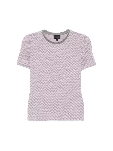 Koszulka Emporio Armani fioletowa