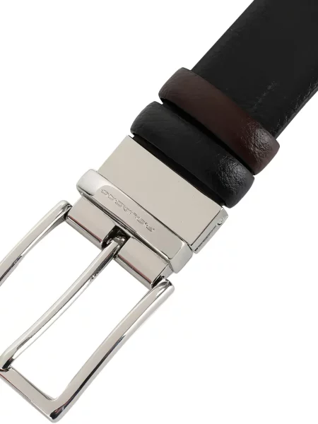 Cu centură reversibil curea Piquadro din piele negru
