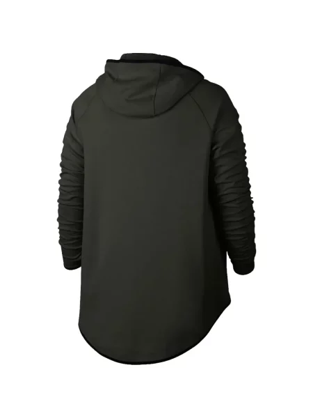 Trčanje majica s kapuljačom Nike od velura visoki struk crna