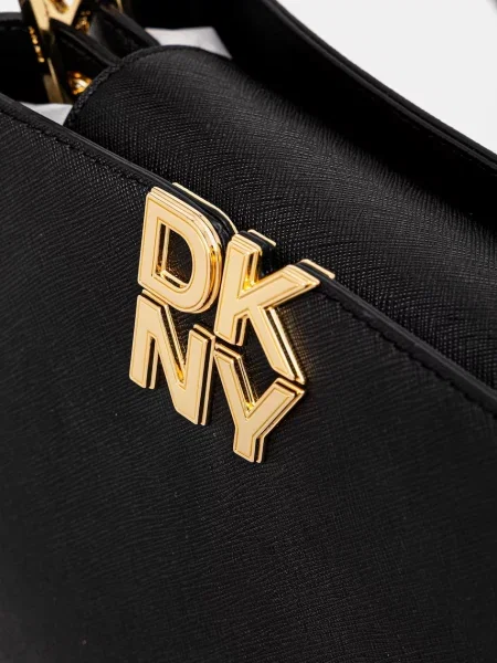 Шкіряна сумочка Dkny FOSTER чорний