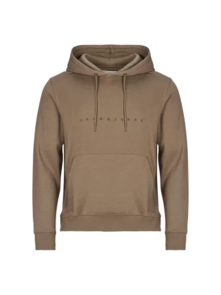 Majica Jack & Jones s kapuljačom smeđa