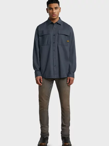 Рубашка G-star Raw синяя