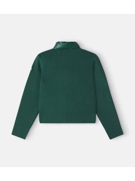Pūkinė striukė Moncler Enfant žalia