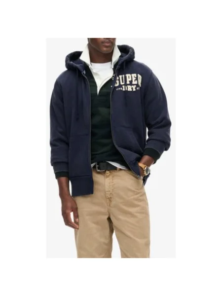 Mikina Superdry modrá