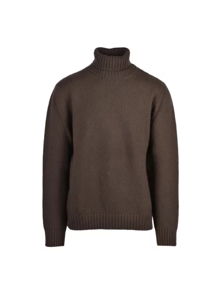 Sweter z golfem Eleventy brązowy