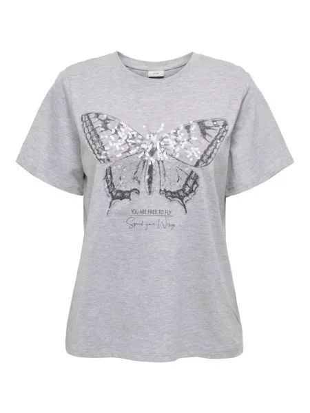 JDY Majica JDYBIBBI antracit / svijetlosiva siva