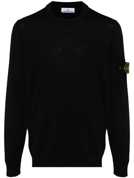 Pulover Stone Island de lână cu strasuri negru