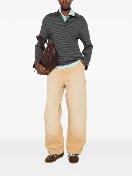 Lung tricou polo Eleh gri