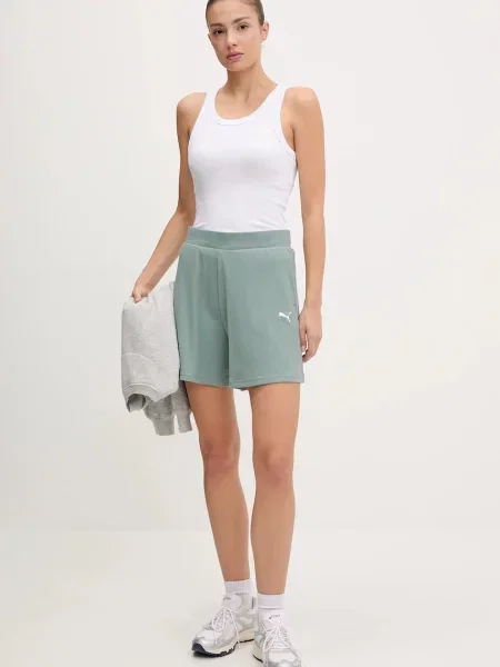 Шорти Puma однотонна висока посадка зелений