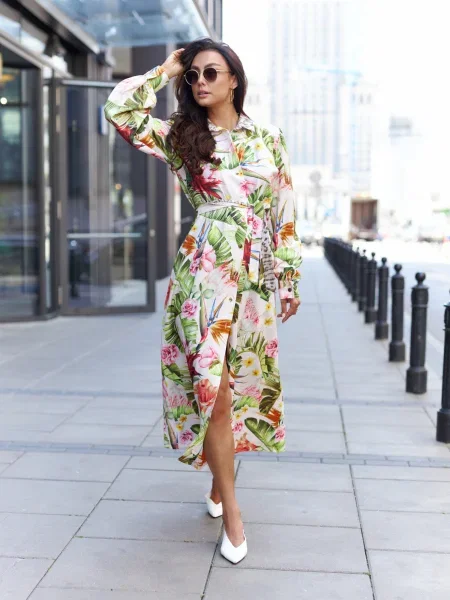 Rochie tip cămașă By O La La alb