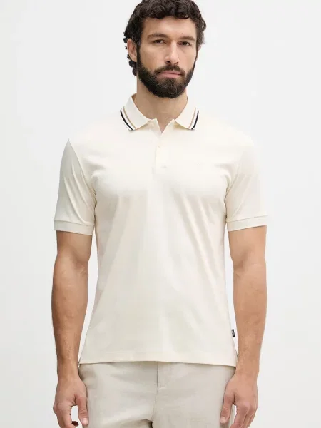Tricou polo Boss bej