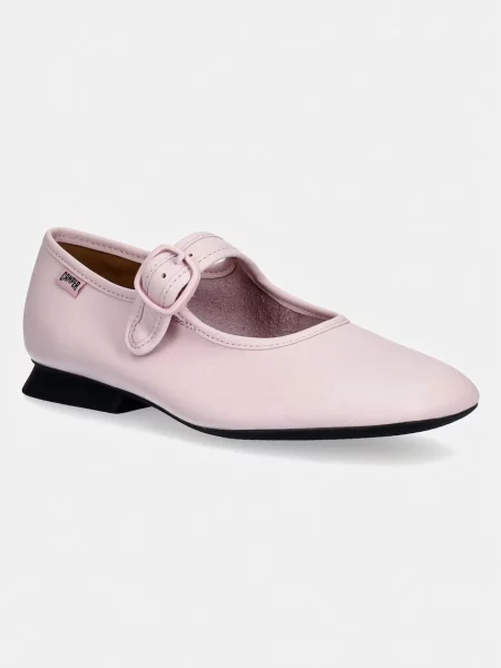 Usnjene balerinke Camper Casi Myra roza