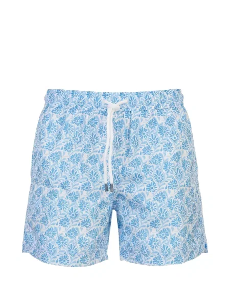 Slip de baie Fedeli cu model floral cu imagine albastru