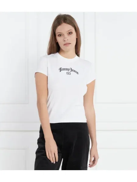 Tommy Jeans Tricou BBY GRUNGE alb