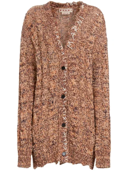 Cardigan Marni tricotate chunky portocaliu
