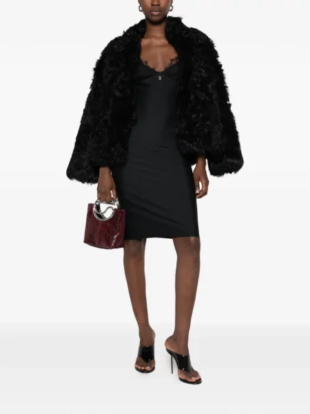 Rochie midi Coperni din dantelă cu bretele negru