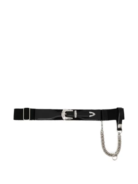 Cu centură curea Toga din piele negru