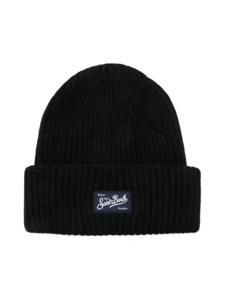 Saint Barth Akcesoria Mężczyzna ONE SIZE Wełna Berry Beanie czarny