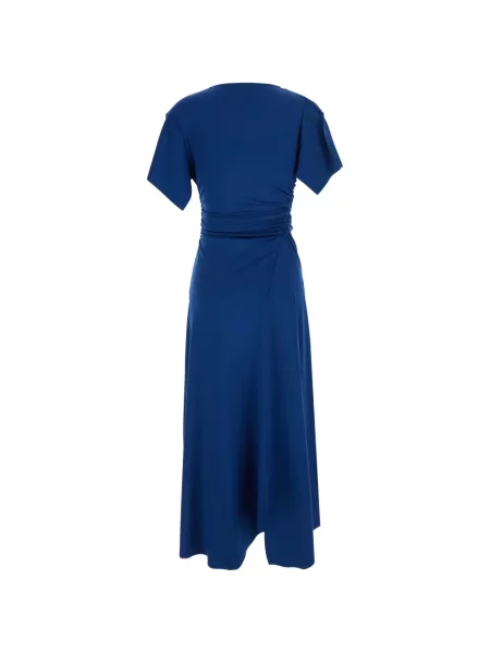 Rochie Victoria Beckham asimetrică albastru