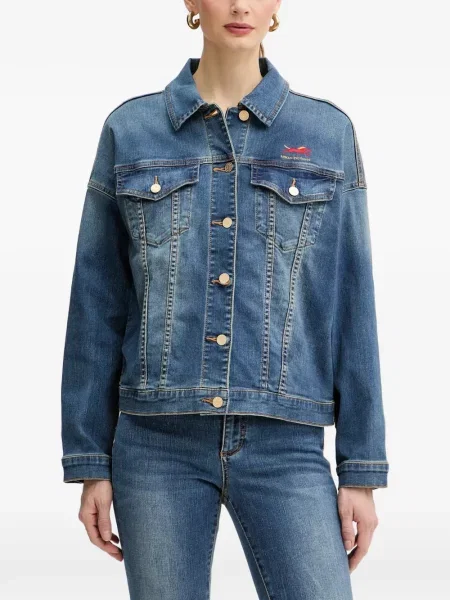 Geacă Armani Exchange cu broderie albastru