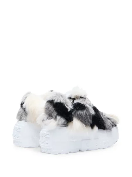 Sneakerși Casadei cu blană gri