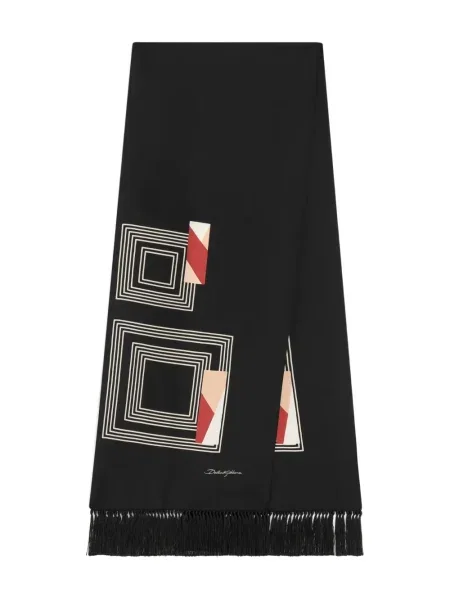 Fular Dolce & Gabbana cu franjuri negru