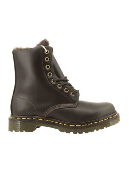Botki Dr. Martens skórzane brązowe